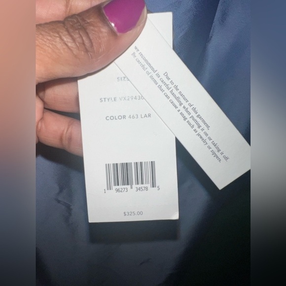 NWT Light Blue Vince Satin HiLow MIDI Skirt size 8- Flaw - Picture 7 of 8